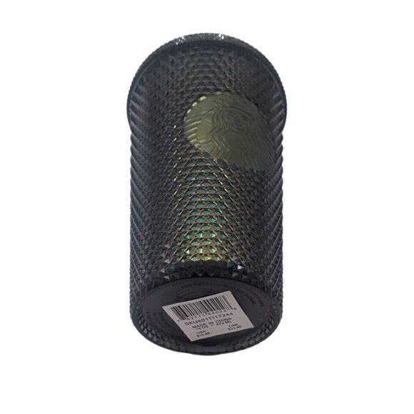 Starbucks Fall 2020 Grande Black Iridescent Studded Cold Cup 16oz Tumbler New - Picture 4 of 4